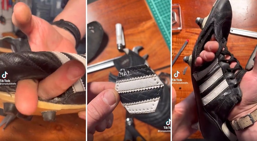 Yırtık Kramponları Futbol Topuna Dönüştüren Adamın Hipnotize Olarak İzleyeceğiniz Görüntüleri