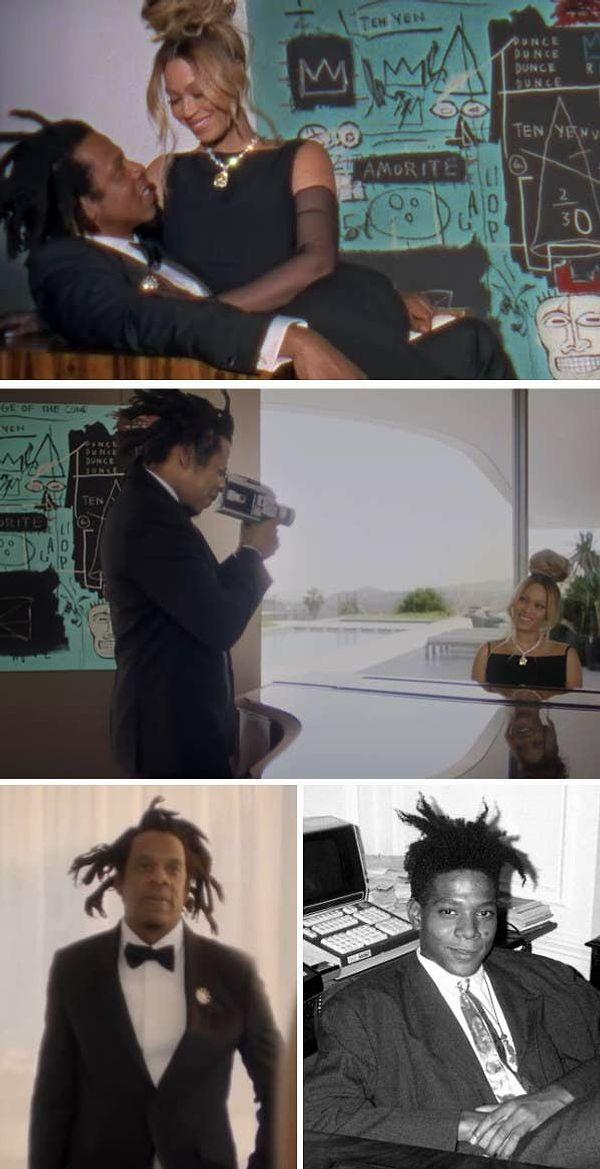 2. Jay-Z tam bir Jean-Michel Basquiat hayranı olduğu için Beyonce ile evlerinde bir tablosu var.
