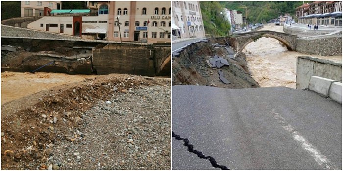 Ne Zaman Akıllanacağız? 2020'deki Felakette 11 Kişinin Hayatını Kaybettiği Giresun'da Yağıştan Yine Yol Çöktü