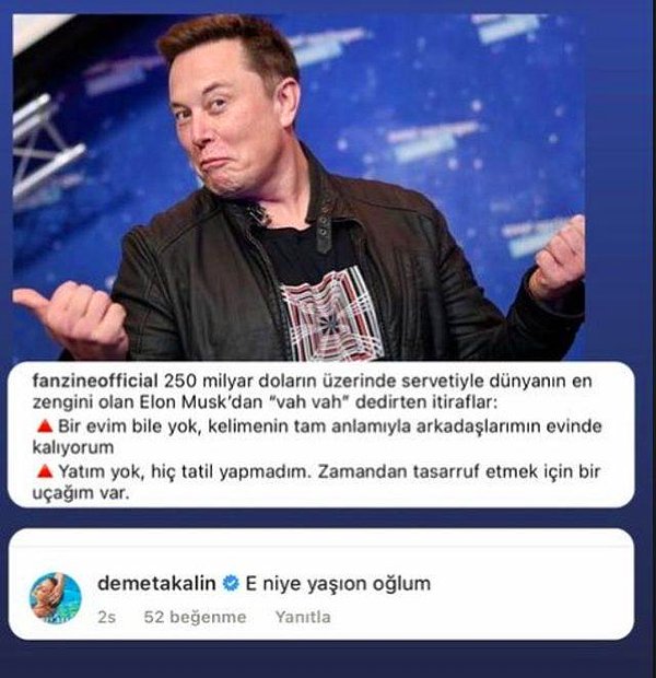 Ve kendine has tarzıyla "E niye yaşıyorsun oğlum?" diyerek tepki gösterdi... 😂