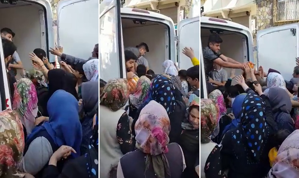 Gaziantep'te Gıda Yardımı İzdihamı