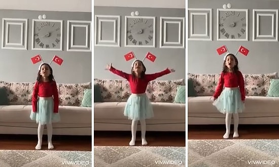 İstiklal Marşı'nın 10 Kıtasını Ezbere Okuyan 4 Yaşındaki Ufaklık: Elif Beren Güzel