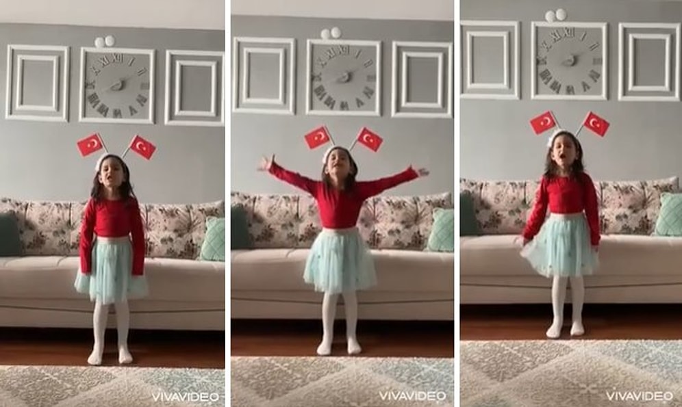 İstiklal Marşı'nın 10 Kıtasını Ezbere Okuyan 4 Yaşındaki Ufaklık: Elif Beren Güzel