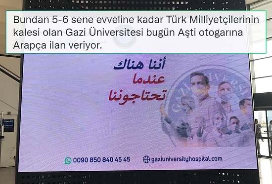 Gazi Üniversitesi'nin AŞTİ'deki Arapça İlanı Tartışılıyor