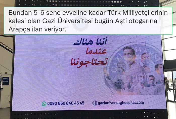 Gazi Üniversitesi'nin AŞTİ'deki Arapça İlanı Tartışılıyor