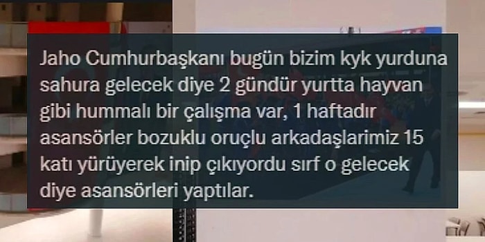 Erdoğan'ın Sahur Ziyareti Yapacağı Yurdun Tüm Eksiklerinin Giderilmesi Sosyal Medyanın Gündeminde