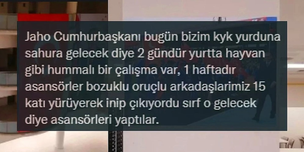 Erdoğan'ın Sahur Ziyareti Yapacağı Yurdun Tüm Eksiklerinin Giderilmesi Sosyal Medyanın Gündeminde
