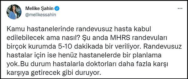 NTV Sağlık Muhabiri Melike Şahin, hastanelerde bu konuda bir planlamanın yapılmadığına dikkat çekerek "Bu durum hastalarla doktorları daha fazla karşı karşıya getirecek gibi duruyor." dedi. 👇