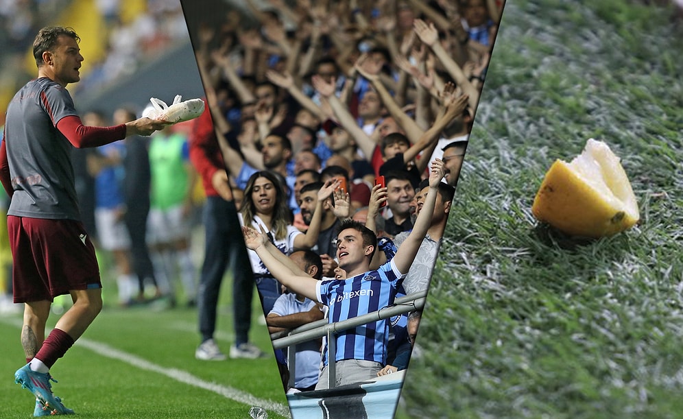 Adana Demirspor Taraftarı Sahaya Dürüm Fırlattı