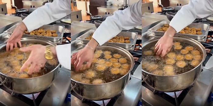 Korkudan Yanına Bile Yaklaşamadığımız Kızgın Yağdaki Kızartmaları Elleriyle Alıp Hijyeni Sıfıra İndiren Abi