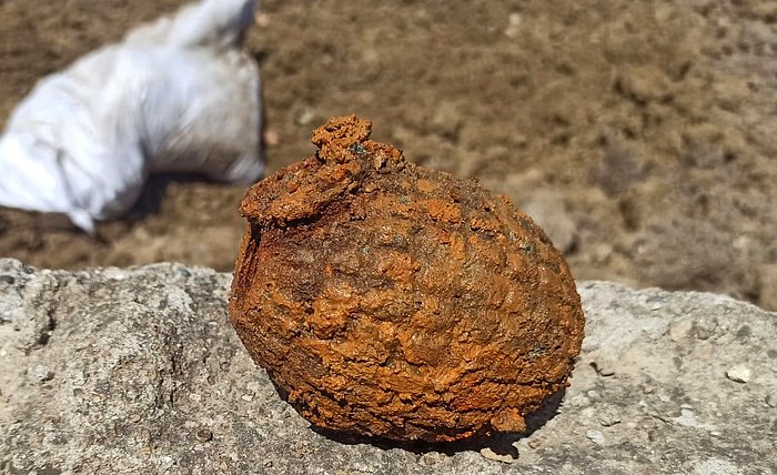 Bandırma'da Birinci Dünya Savaşına Ait El Bombaları Bulundu