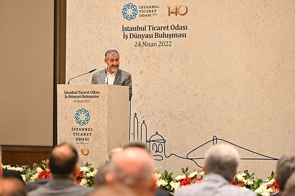 Hazine ve Maliye Bakanı Nureddin Nebati, İstanbul Ticaret Odası (İTO) ev sahipliğinde düzenlenen ‘İstanbul Ticaret Odası İş Dünyası Buluşması' programına katıldı.