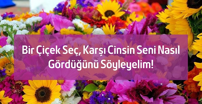 Bir Çiçek Seç, Karşı Cinsin Seni Nasıl Gördüğünü Söyleyelim!