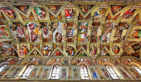 13. Michelangelo, Sistine Şapeli Tavanı (1508-1512)
