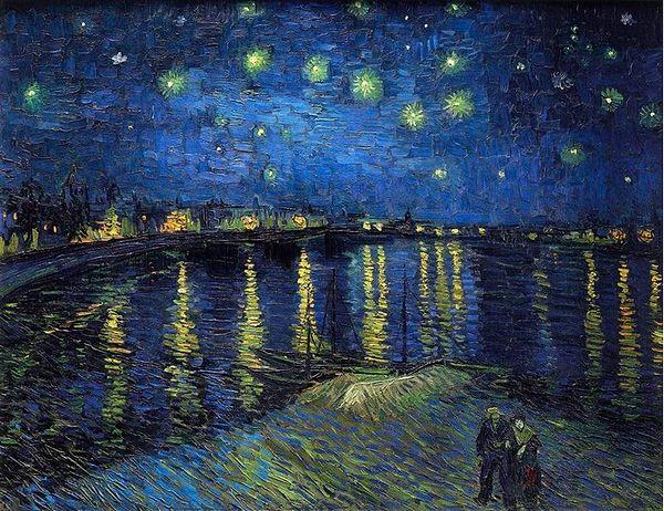 38. Vincent Van Gogh, Rhône Üzerinde Yıldızlı Gece (1888)