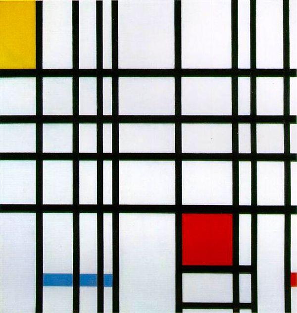 70. Piet Mondrian, Composition with Yellow, Blue and Red (1937-1942)