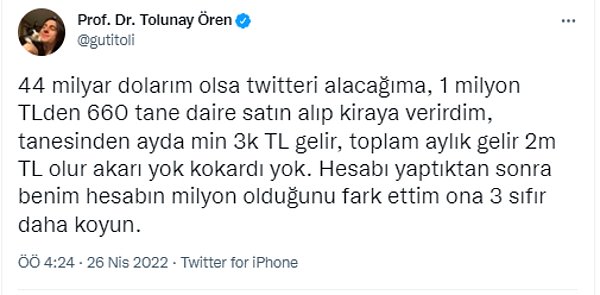 Bir kullanıcının yaptığı bu hesap ise bizi bizden aldı! İşte aradığımız züğürt fırsatı hazır geldi; bakalım kimler çenesini bizim yerimize yormuş. Ancak tabiki önce biz de hesap yapacağız