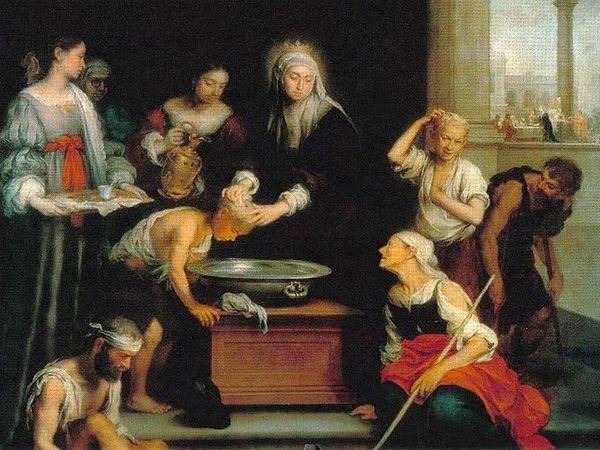 4. Santa Isabel de Hungría curando a los tiñosos - Bartolomé Esteban Murillo
