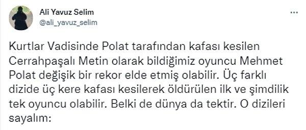 Bir Kurtlar Vadisi sevdalısı Ali Yavuz Selim isimli Twitter kullanıcısı, bu detayı fark edince sosyal medyada gündem oldu.