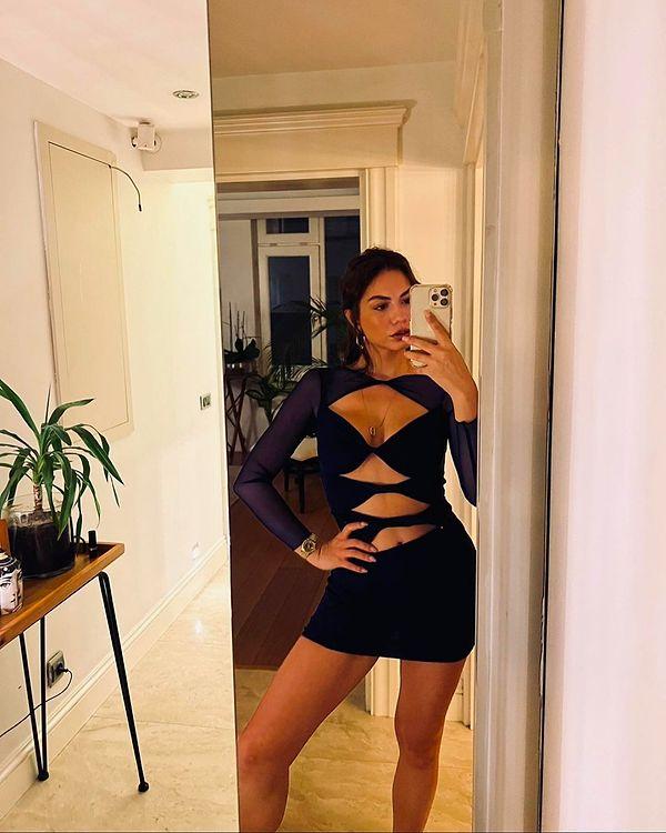 Demet Özdemir'in Instagram hesabından paylaştığı siyah mini elbiseli pozu, takipçileri tarafından çok beğenildi ve yorum yağmuruna tutuldu.