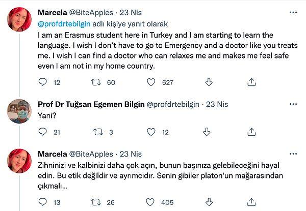 Bir Twitter kullanıcısı Türkçe bilmeyen bir yabancı hasta adına konuştu.