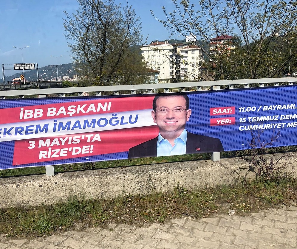 İmamoğlu'nun Rize ve Trabzon'daki Afişleri Toplatılıyor