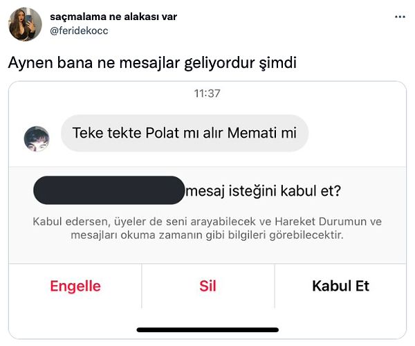 1. Hepimiz, sosyal medya akımlarından olan 'Bana ne mesajlar geliyordur şimdi' paylaşımlarına denk gelmişizdir.