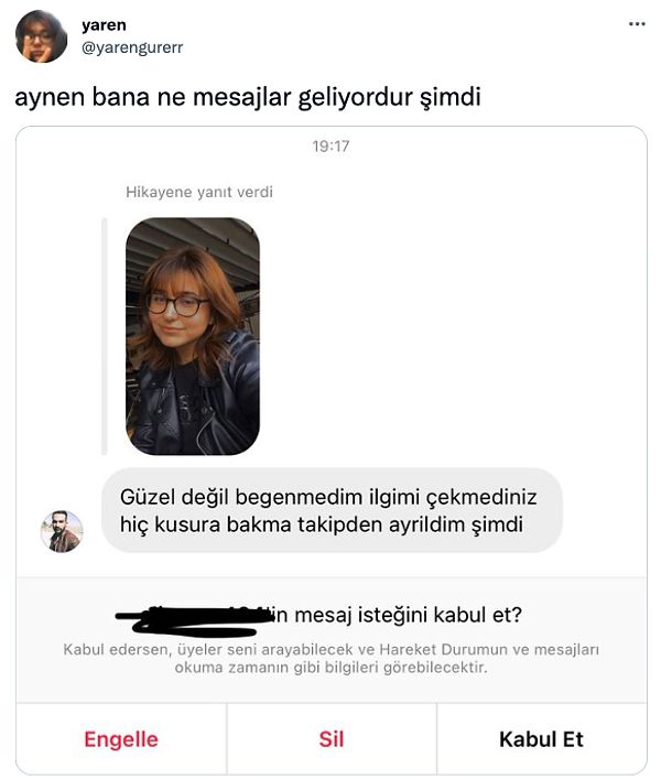 4. Ve birbirinden absürt mesajlar karşılaşabiliyoruz.