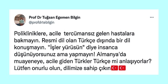 Doktorların Hastalarla Türkçe Dışında Bir Dil Konuşmamasını Savunan Profesör Tepkilerin Odağında