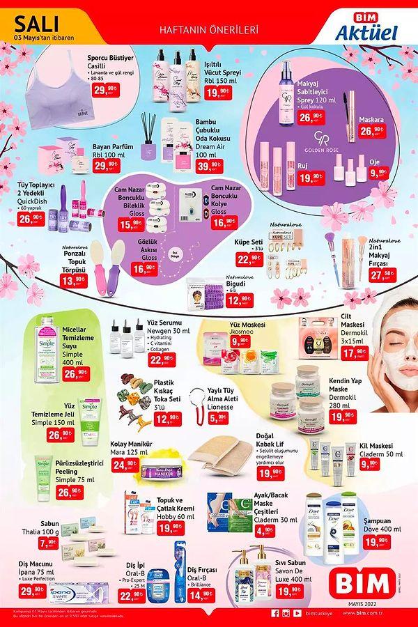 Bu hafta BİM'de kozmetik ve kişisel bakım ürünleri satışta olacak.