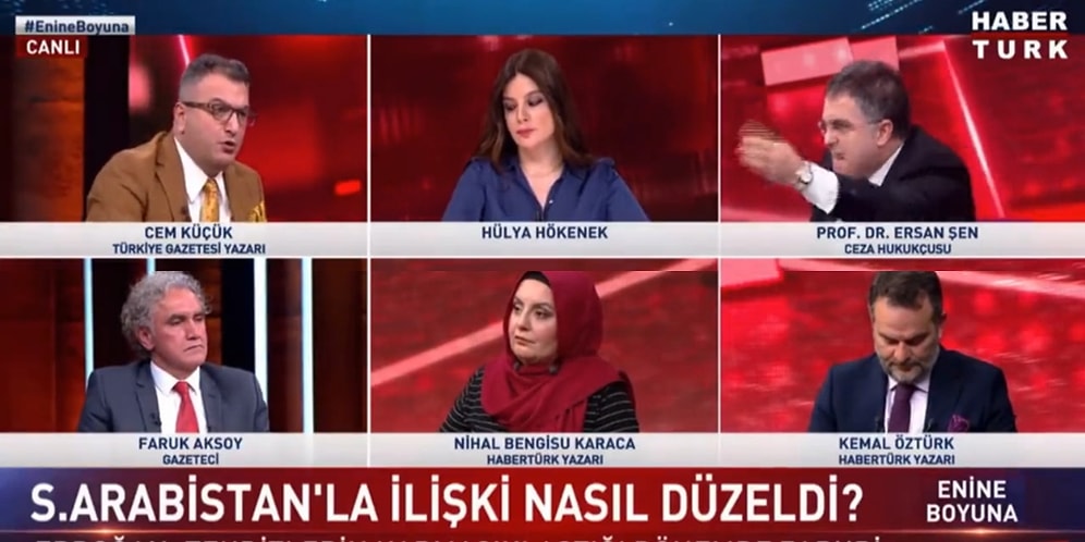 Habertürk Stüdyosunda Sesler Yükseldi: Ersan Şen'den Cem Küçük'e 'Sen Tükürdüğünü Yalayan Birisin' Çıkışı