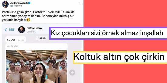 Erkek Milli Takımı'yla Çektirdiği Fotoğrafa Babasının Yaptığı Yorumu Paylaşan Kadına Gelen Çağ Dışı Mesajlar