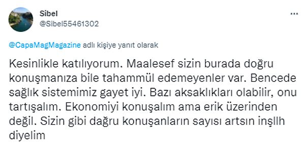 Öbür yanda ise Burak Sergen'in yaptığı bu yoruma katılan bir kullanıcı da var;