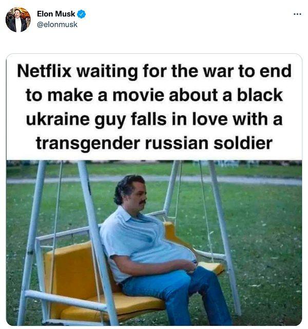 "Netflix, Ukraynalı siyahi bir askerin Rus trans bireye aşık olmasını ele alan filmin yapımı için savaşın bitmesini bekliyor."