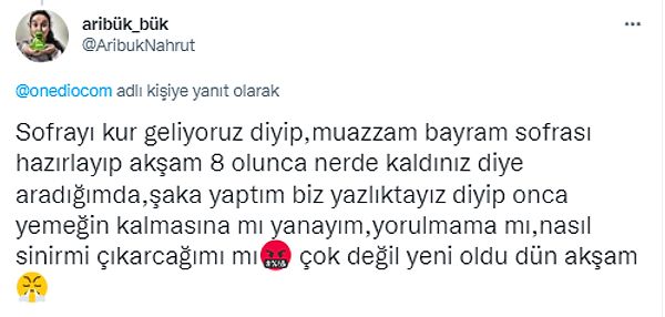 1. O kadar yemek ne olacak?