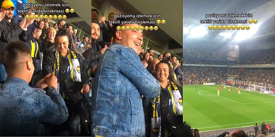 Bu da mı Gol Değil? Kız Arkadaşına Ettiği Evlilik Teklifini Yarıda Kesip Gol Pozisyonunu İzleyen Fenerbahçeli