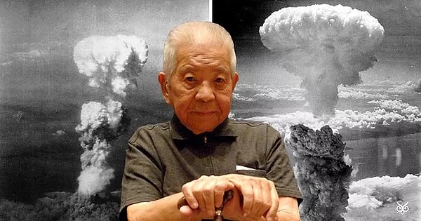 9. Tsutomo Yamaguchi adlı bi adam bir iş gezisi için Hiroşima'daydı ve kendisinin geri dönmesi gereken gün şehre atom bombası atıldı.