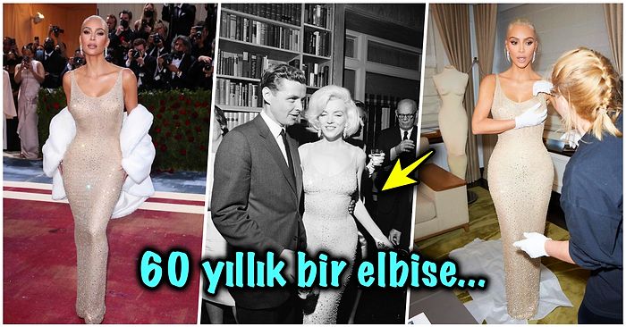 Kim Kardashian'ın Met Gala'da Giyerek Eleştirildiği Marilyn Monroe'nun İkonik 'Çıplak Elbise'sini İnceliyoruz!