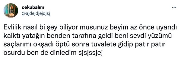 3. Tahmini olarak ne zaman beyimle karşılıklı osuruklarımızı dinleriz?