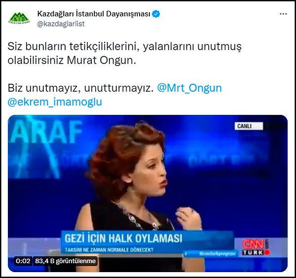 Nagehan Alçı'nın Gezi protestolarını itibarsızlaştırmak için ortaya atılan ancak gerçek olmadığı ortaya çıkan 'Kabataş yalanı'nı dillendirdiği görüntüler yeniden dolaşıma girdi. 👇