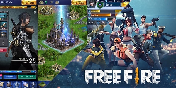 3. Garena: Free Fire / Final Fantasy XV: A New Empire