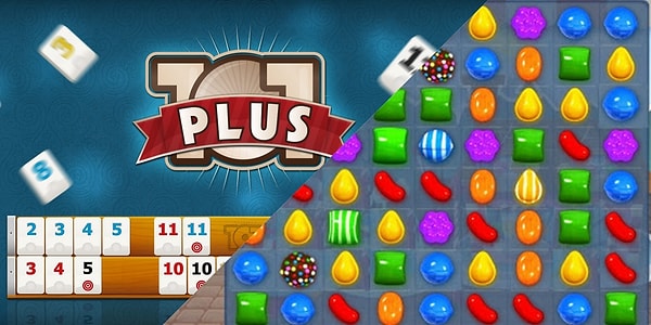 4. 101 YüzBir Okey Plus / Candy Crush Saga