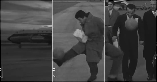 1961 Yılında Nürnberg ile Oynayacakları Maç İçin Münih'te Aktarma Yapan Fenerbahçeli Futbolcuların Görüntüleri