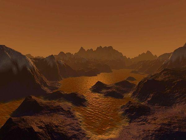 Titan'ın metan denizlerine yelken açın.