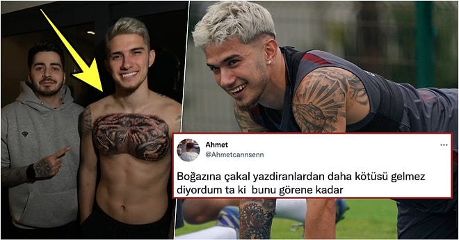 Trabzonspor'un Yıldız Futbolcusu Berat Özdemir Yaptırdığı Dövmeyle Futbolseverlerin Diline Düştü