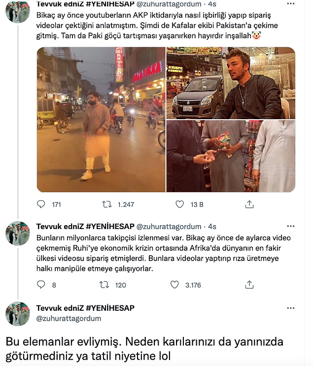 Hükümetin sadece Kafalar kanalını değil, diğer ünlü YouTuberları da fonladığı iddia edildi.