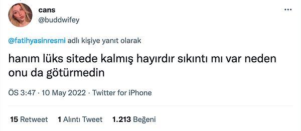 Fatih Yasin'in Twitter paylaşımının altına da tepkiler yağdı.