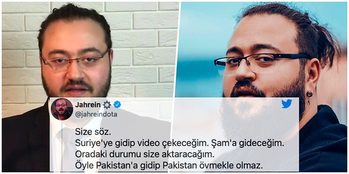 Jahrein Suriye'ye Gidiyor! Kafalar'a Tepki Gösteren Jahrein Şam'a Gidip Video Çekeceğini Duyurdu