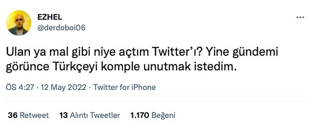 2019 Yılında 'Son Küfürlerinizi Edin' Diyerek Twitter Hesabını Kapatan Rapçi Ezhel Twitter'a Dönüş Yaptı!