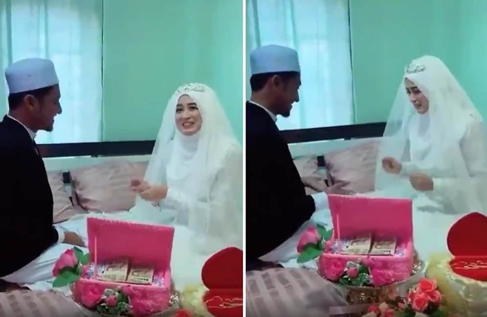 Evlendiği ve Gerdeğe Girmek Üzere Olduğu Erkeğin Elini Tutamayan Kadının Gündem Olan Görüntüleri